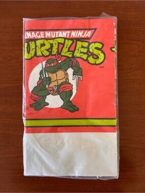 Vintage 90s Ninja Turtles Paper Table Cover Fern Group Mirage Studios TMNT